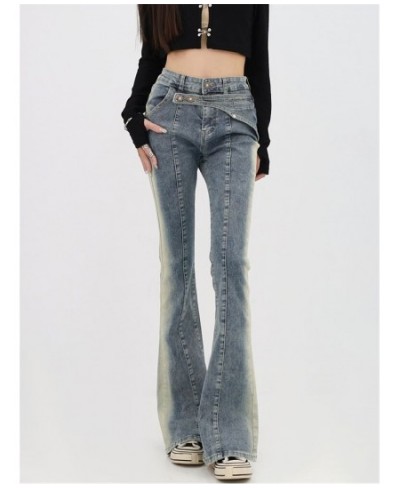 Vintage High Waist Flare Jeans Women Black High Street Slim Boot Cut Denim Pants Stretchable Long Flared Denim Trousers Casua...