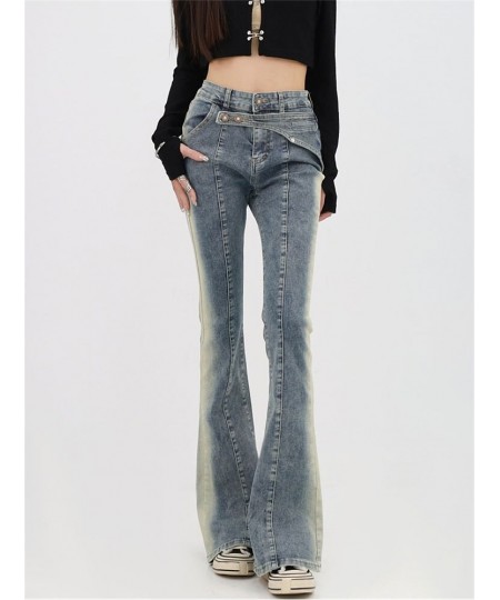 Vintage High Waist Flare Jeans Women Black High Street Slim Boot Cut Denim Pants Stretchable Long Flared Denim Trousers Casua...