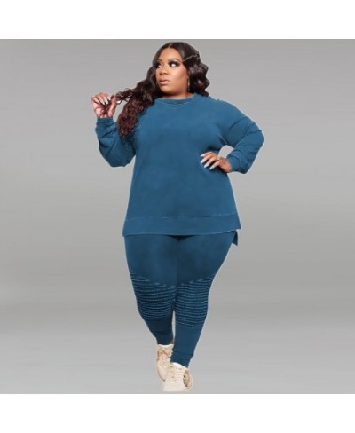 L-4XL Wholesale Winter 2023 Women tracksuits Casual Sport Suits Solid Color Long Sleeve 2 Piece Plus Size Sets $54.65 - Plus ...