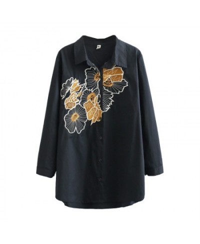 Autumn Women Shirts Ladies Floral Tops Female Long Sleeve Blouses Embroidery Loose Plus Size Clothing K91 9013 $41.56 - Plus ...