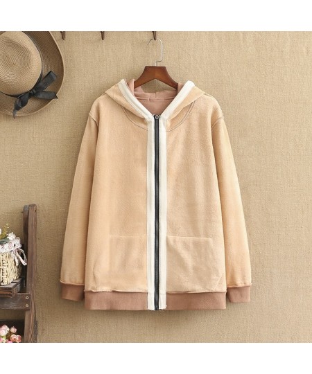 Woman Cloth Plus Size Dresses for the Elderly Dress Winter 2023 Women Large Blouses Zipper Hoodie Hoodie Hoodie with suede li...