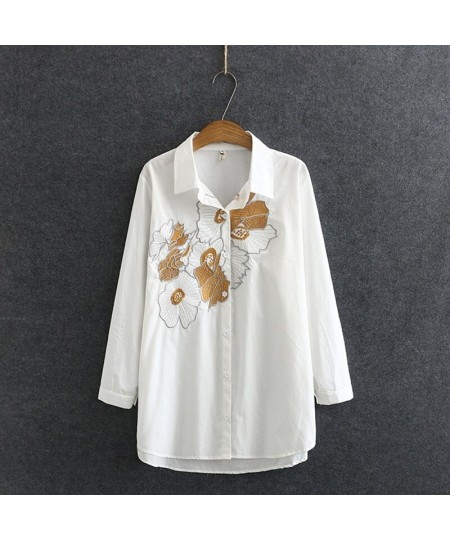 Autumn Women Shirts Ladies Floral Tops Female Long Sleeve Blouses Embroidery Loose Plus Size Clothing K91 9013 $41.56 - Plus ...