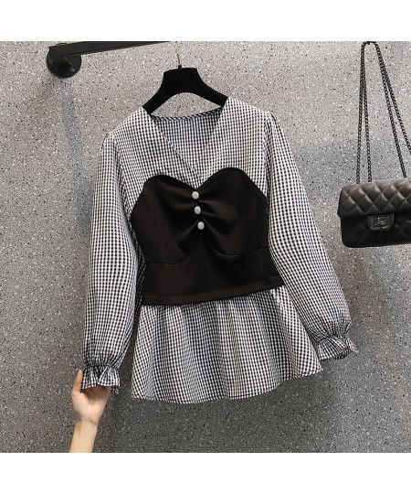 Large 2022 New Spring and Autumn Foreign Style Age Reducing Shirt Fashion Slim Korean Two-piece Set Elegant Women's Suit $58....