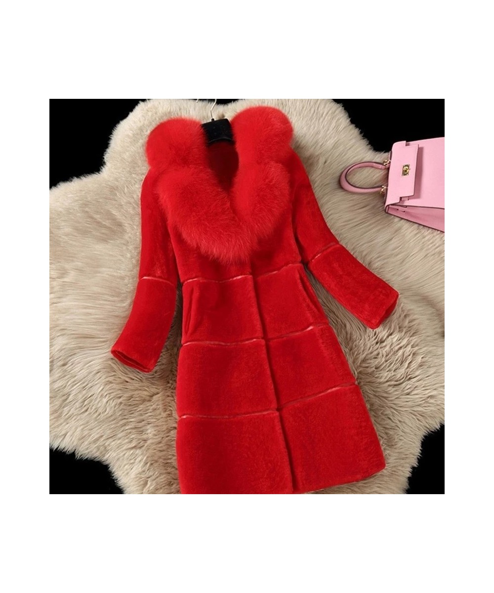 Women Warm Faux Fur Coat Winter Fur Coat Women Thick Long Sleeve Jacket Fashion Fake Fox Fur Collar Outerwear $88.23 - Jacket...