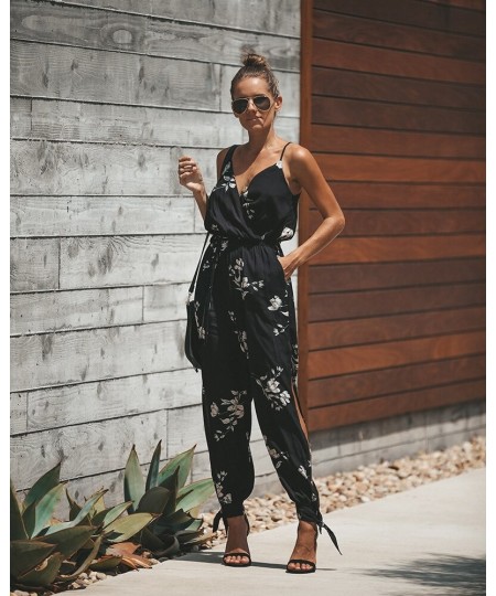 2023 Summer Jumpsuits For Women Elegantes Casual Sleeveless V-neck Strap Lace Up Jumpsuit De Fiesta Mujer Long Rompers Plus $...