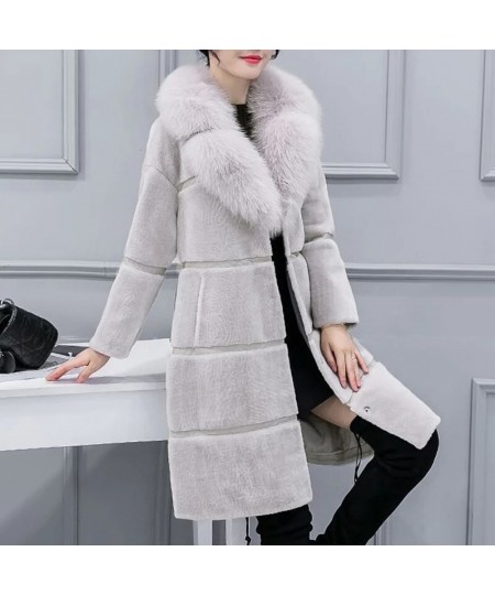 Women Warm Faux Fur Coat Winter Fur Coat Women Thick Long Sleeve Jacket Fashion Fake Fox Fur Collar Outerwear $88.23 - Jacket...