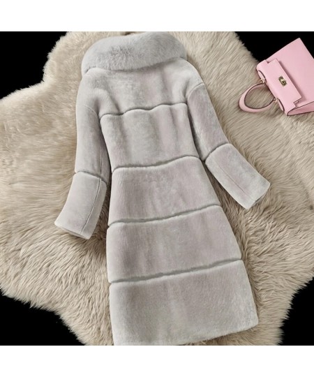 Women Warm Faux Fur Coat Winter Fur Coat Women Thick Long Sleeve Jacket Fashion Fake Fox Fur Collar Outerwear $88.23 - Jacket...