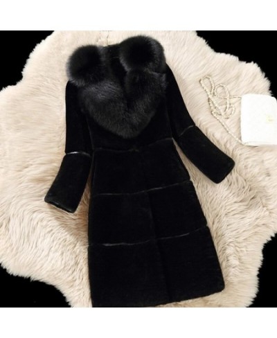 Women Warm Faux Fur Coat Winter Fur Coat Women Thick Long Sleeve Jacket Fashion Fake Fox Fur Collar Outerwear $88.23 - Jacket...