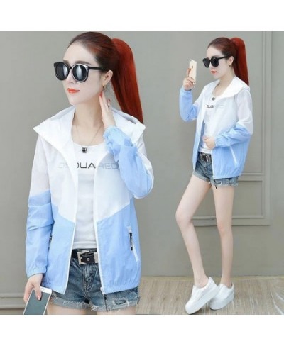 2023 Summer Windbreaker Coat Sunscreen Women's All-Match UV Protection Thin Jackets Sunscreen Short Outwear Ladies Beachwear ...