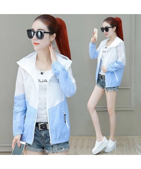 2023 Summer Windbreaker Coat Sunscreen Women's All-Match UV Protection Thin Jackets Sunscreen Short Outwear Ladies Beachwear ...