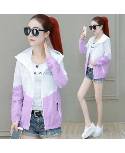 2023 Summer Windbreaker Coat Sunscreen Women's All-Match UV Protection Thin Jackets Sunscreen Short Outwear Ladies Beachwear ...