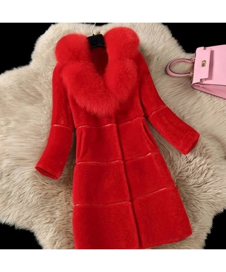 Women Warm Faux Fur Coat Winter Fur Coat Women Thick Long Sleeve Jacket Fashion Fake Fox Fur Collar Outerwear $88.23 - Jacket...