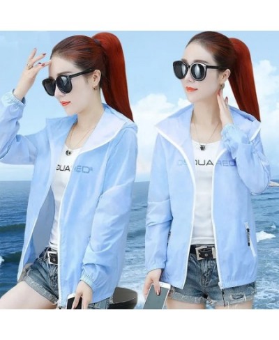 2023 Summer Windbreaker Coat Sunscreen Women's All-Match UV Protection Thin Jackets Sunscreen Short Outwear Ladies Beachwear ...