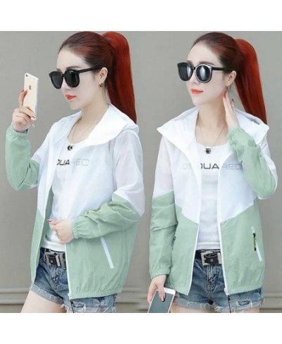 2023 Summer Windbreaker Coat Sunscreen Women's All-Match UV Protection Thin Jackets Sunscreen Short Outwear Ladies Beachwear ...