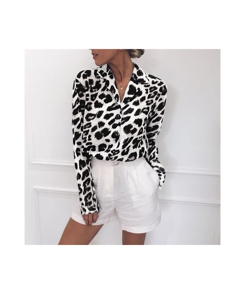 Sexy Leopard Print V neck Blouse Chiffon Blouse Long Sleeve Lady Office Shirt Casual Loose Blusas kz650 $29.53 - Blouses & Sh...