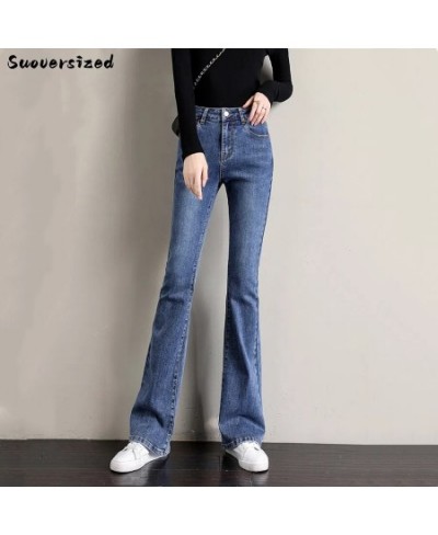 Classic High Waist Bleached Flare Jeans Slim Denim Trousers Women Skinny Pencil Pants Casual Stretch Vaqueros Korean Pantalon...