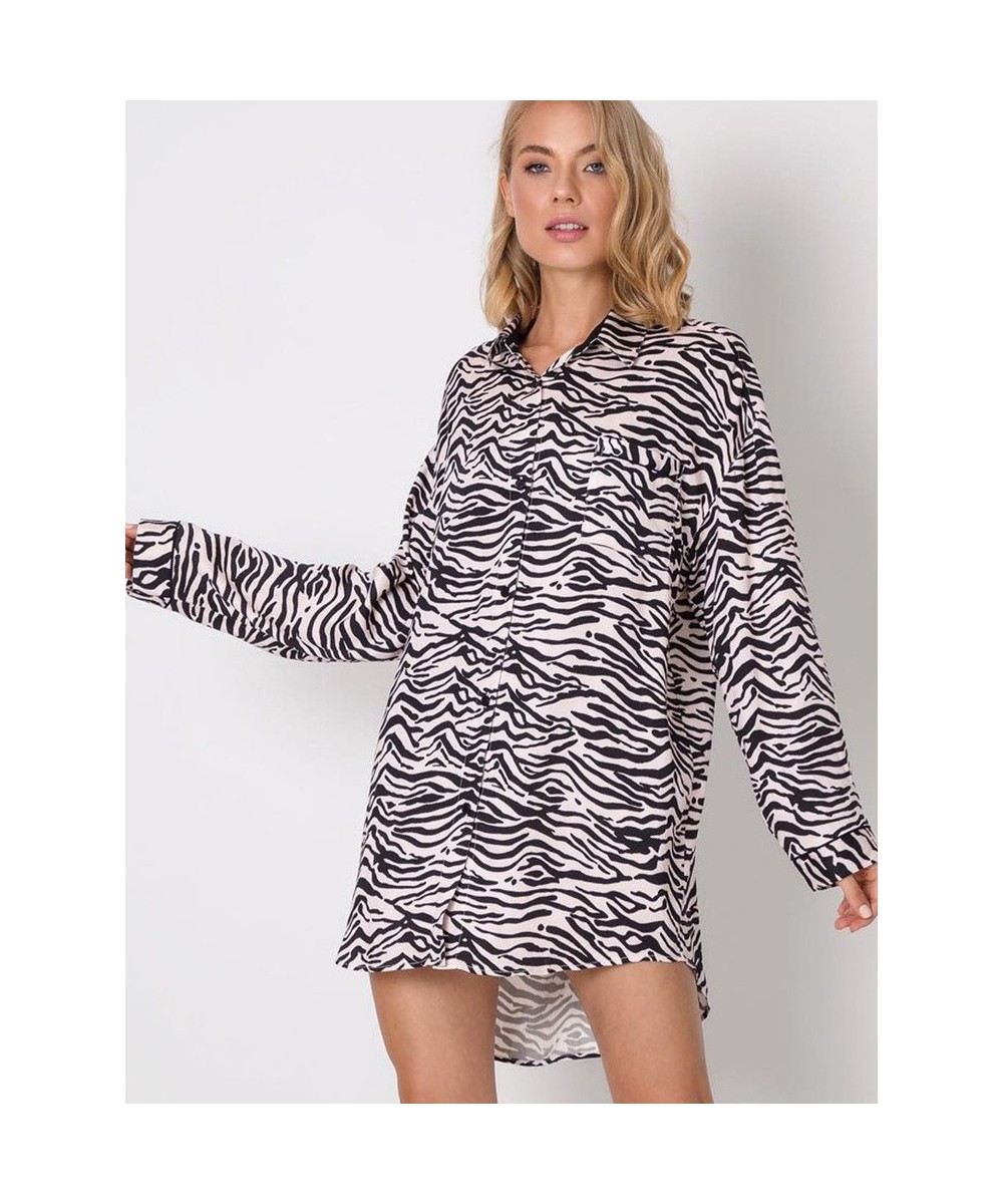 Loose Pajamas For Women Casual Print Long Sleeve Turn Down Collar Sleepwear Pocket 2023 Spring Female Nightwear Solid $41.34 ...