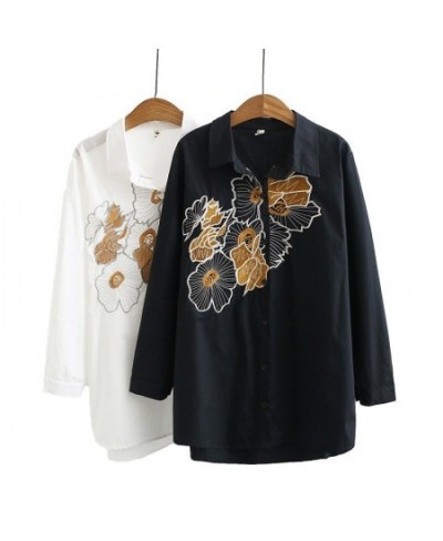 Autumn Women Shirts Ladies Floral Tops Female Long Sleeve Blouses Embroidery Loose Plus Size Clothing K91 9013 $41.56 - Plus ...