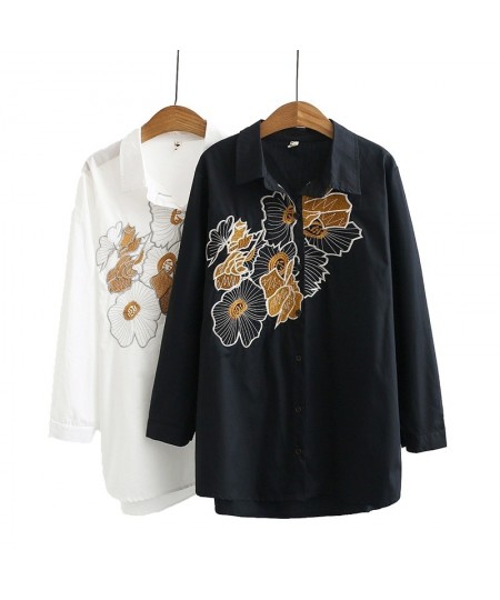 Autumn Women Shirts Ladies Floral Tops Female Long Sleeve Blouses Embroidery Loose Plus Size Clothing K91 9013 $41.56 - Plus ...