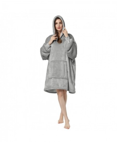 Pullover Women Winter Bathrobe Warm Flannel Sleepwear Couple Thick Sweater Hooded Big Pocket $79.81 - Sleepwears