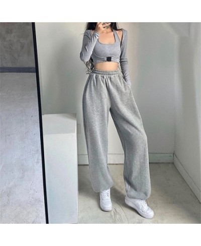 Women Wide Leg Loose Baggy Sweatpants Sports Pants High Waist Joggers Trousers Casual Fitness Running Sportswear Clothing $46...