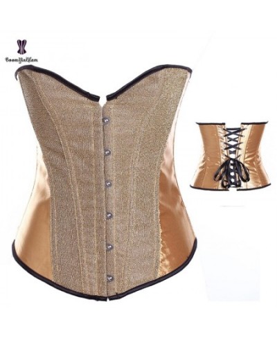 High Quality Slimming Waist Appliques Shapewear Bodysuit Faja Moldeadora Mujer Sequin Gold & Silver Overbust Corset $23.51 - ...