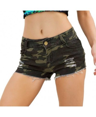 Sexy Women Camouflage Denim Jeans Low Waist Super Mini Shorts Pants Jean Cargo Pants for Women Baggy High Waist $34.56 - Jeans