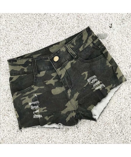 Sexy Women Camouflage Denim Jeans Low Waist Super Mini Shorts Pants Jean Cargo Pants for Women Baggy High Waist $34.56 - Jeans