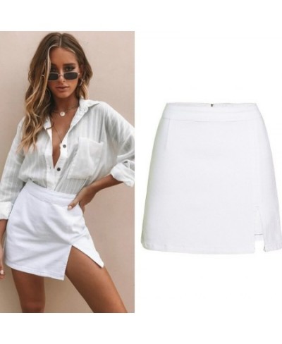 High Waist Denim Skirt for Women Split Pencil Skirts Womens Summer Jean Skirt $36.11 - Skirts