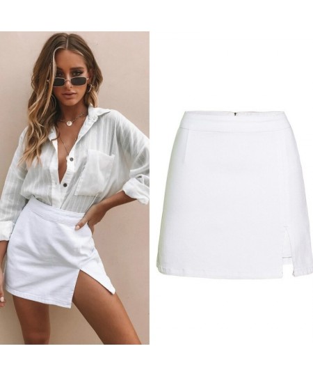 High Waist Denim Skirt for Women Split Pencil Skirts Womens Summer Jean Skirt $36.11 - Skirts