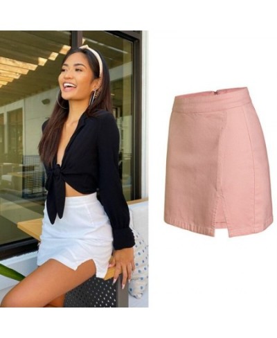 High Waist Denim Skirt for Women Split Pencil Skirts Womens Summer Jean Skirt $36.11 - Skirts