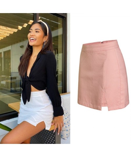 High Waist Denim Skirt for Women Split Pencil Skirts Womens Summer Jean Skirt $36.11 - Skirts