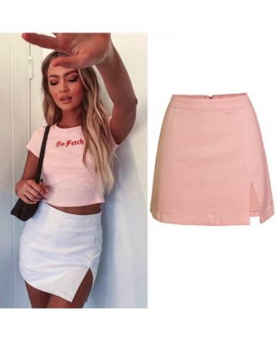 High Waist Denim Skirt for Women Split Pencil Skirts Womens Summer Jean Skirt $36.11 - Skirts