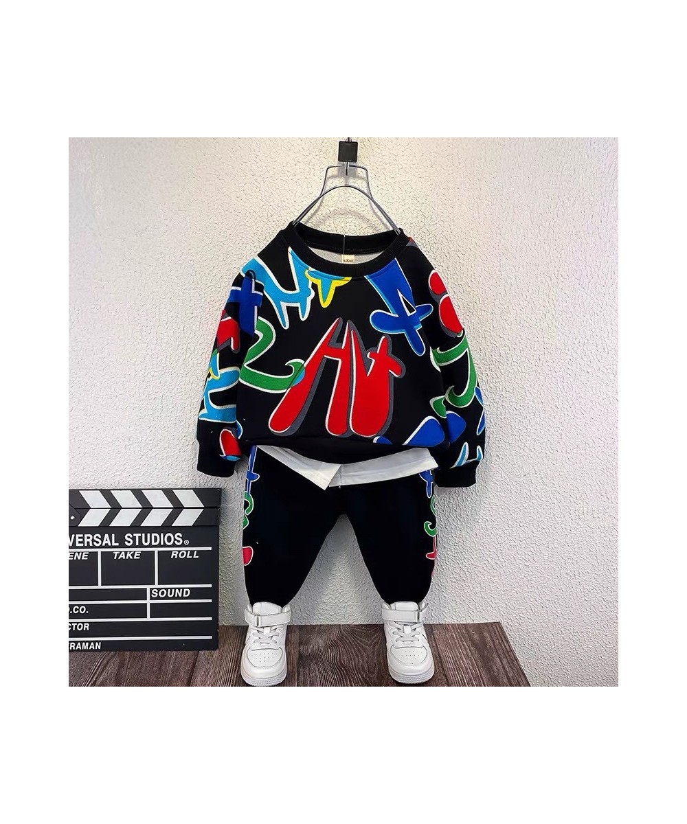 Spring Autumn kids fashion clothes boys set baby sweater + pants 2 pcs set fashion letter sweater set 2T to 10 Yrs $58.55 - B...