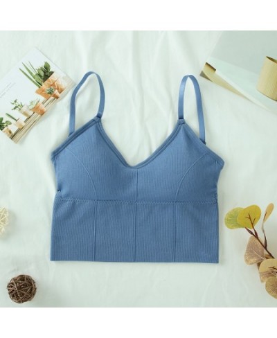 Wireless Tank Top Women Sports Bra Top Sleeveless Camis Lingerie Streetwear Underwear 2022 New $15.98 - Underwear