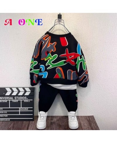 Spring Autumn kids fashion clothes boys set baby sweater + pants 2 pcs set fashion letter sweater set 2T to 10 Yrs $58.55 - B...