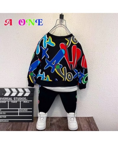 Spring Autumn kids fashion clothes boys set baby sweater + pants 2 pcs set fashion letter sweater set 2T to 10 Yrs $58.55 - B...