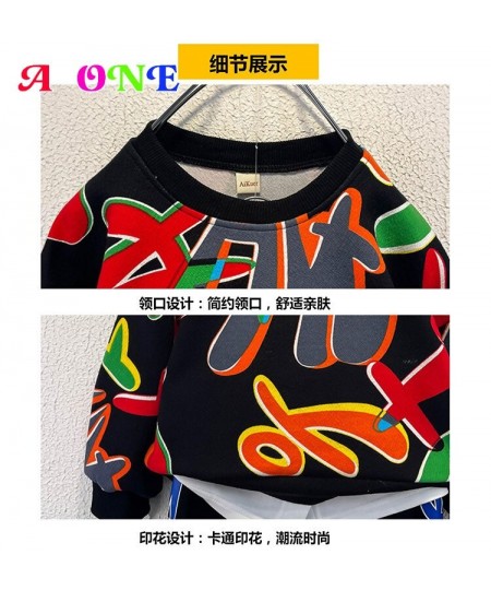 Spring Autumn kids fashion clothes boys set baby sweater + pants 2 pcs set fashion letter sweater set 2T to 10 Yrs $58.55 - B...