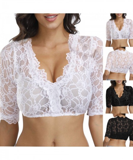 Long Lingerie for Women Sheer Bras for Women Sexy Front Closure for Women Sexy Women 1PC Underwire Lingerie $20.63 - Underwear