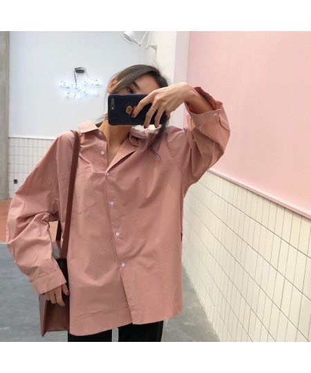 Spring New Korean Style Poplin Blouses Fashion Retro Loose Long Sleeve Women Top White Shirt Button-up Female Oversized Shirt...