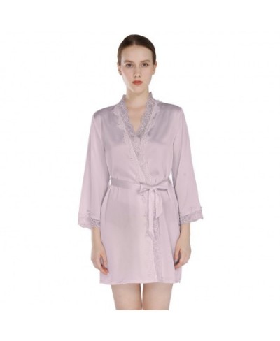 Summer Dress Silk Robe Women's Pajamas Sexy Bathrobe Dressing Gowns For Women Sleep Lingerie Pajamas Night Bathrobes D0414 $4...