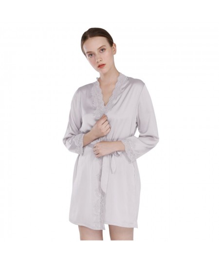 Summer Dress Silk Robe Women's Pajamas Sexy Bathrobe Dressing Gowns For Women Sleep Lingerie Pajamas Night Bathrobes D0414 $4...