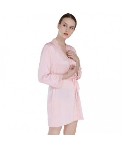 Summer Dress Silk Robe Women's Pajamas Sexy Bathrobe Dressing Gowns For Women Sleep Lingerie Pajamas Night Bathrobes D0414 $4...