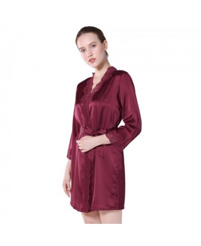 Summer Dress Silk Robe Women's Pajamas Sexy Bathrobe Dressing Gowns For Women Sleep Lingerie Pajamas Night Bathrobes D0414 $4...