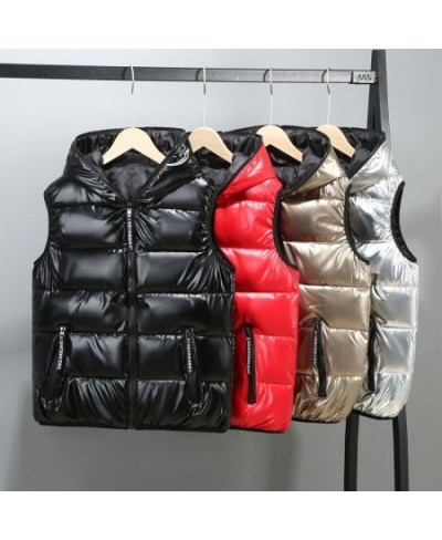 Women's Warm Vests Ultra Light Down Vest Women Matt Fabric Waistcoat Portable Warm Sleeveless Winter Liner 6XL $50.37 - Jacke...