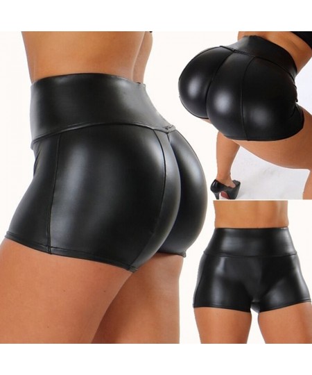 Leather Shorts Women High Waist Bodycon Push Up Black Short Joggers Sports Fitness Womens Sexy Slim Shorts Spodenki Damskie $...