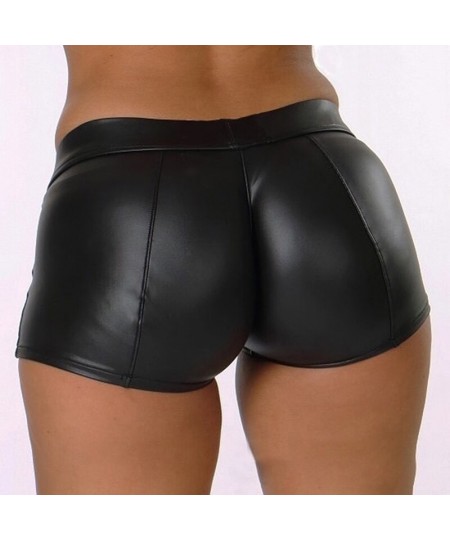 Leather Shorts Women High Waist Bodycon Push Up Black Short Joggers Sports Fitness Womens Sexy Slim Shorts Spodenki Damskie $...