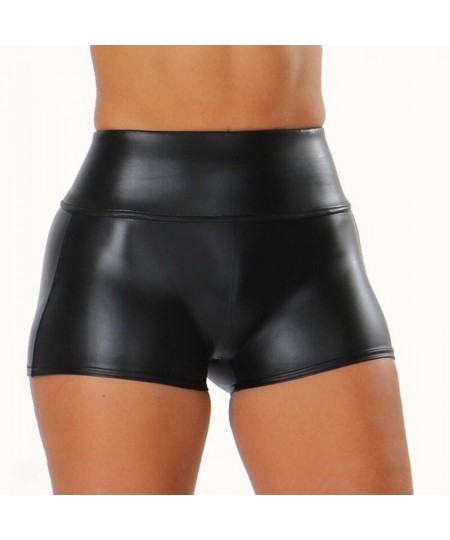 Leather Shorts Women High Waist Bodycon Push Up Black Short Joggers Sports Fitness Womens Sexy Slim Shorts Spodenki Damskie $...