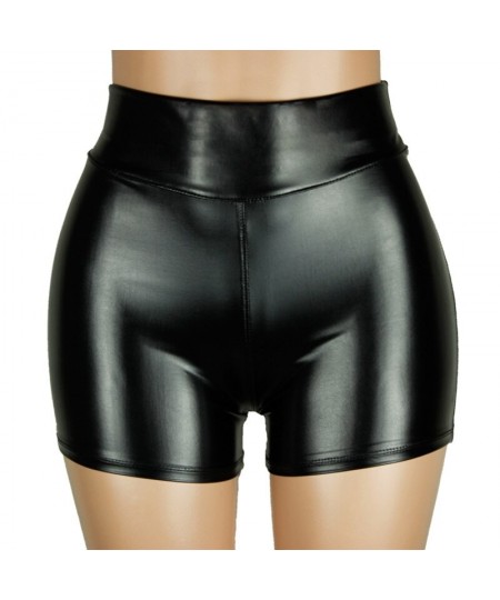 Leather Shorts Women High Waist Bodycon Push Up Black Short Joggers Sports Fitness Womens Sexy Slim Shorts Spodenki Damskie $...