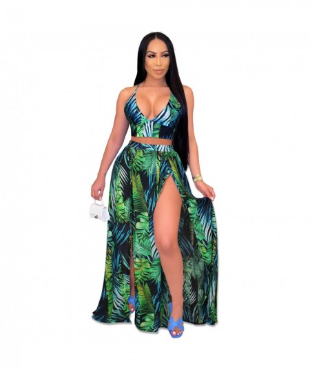 Women Bikini 2023 Summer Women's Sexy Bikini Set Camisole Print Big Swing Skirt Two-piece Beach Bathing Suit Women Swimsuit $...